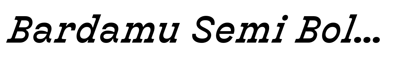 Bardamu Semi Bold Italic